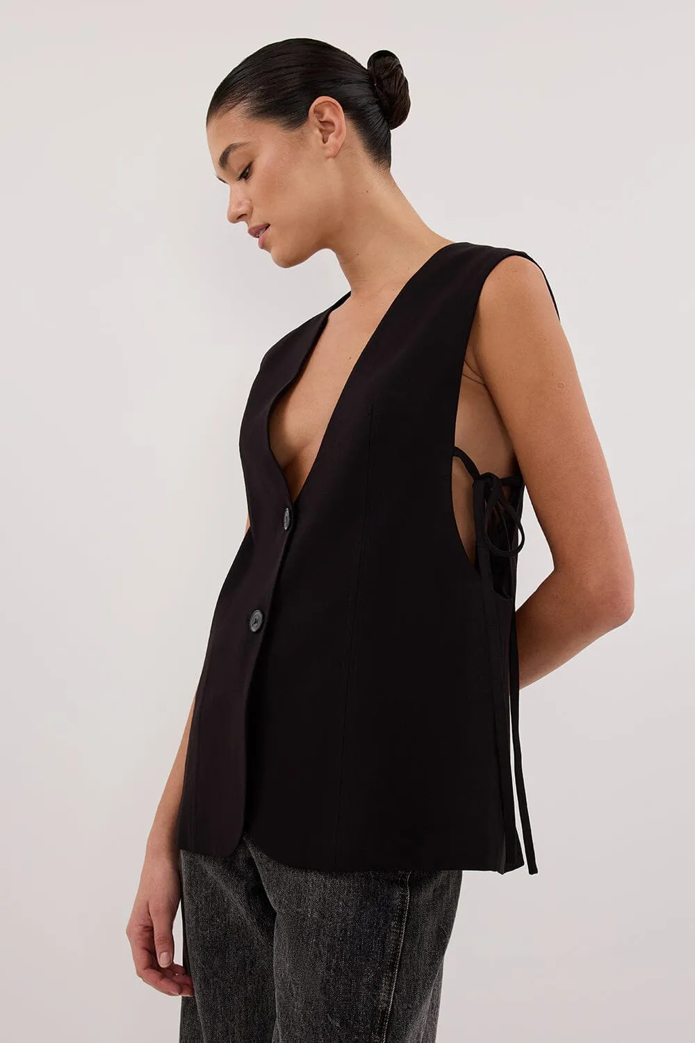 Dissh LISE BLACK LOW CUT VEST